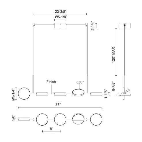 Novel 37-in Linear Pendant - Image 4