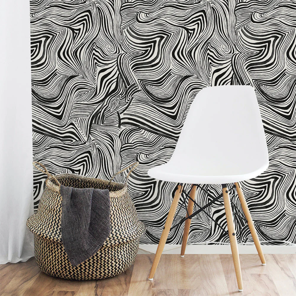 Zebra Marble Peel and Stick Wallpaper By Novogratz - Image 9