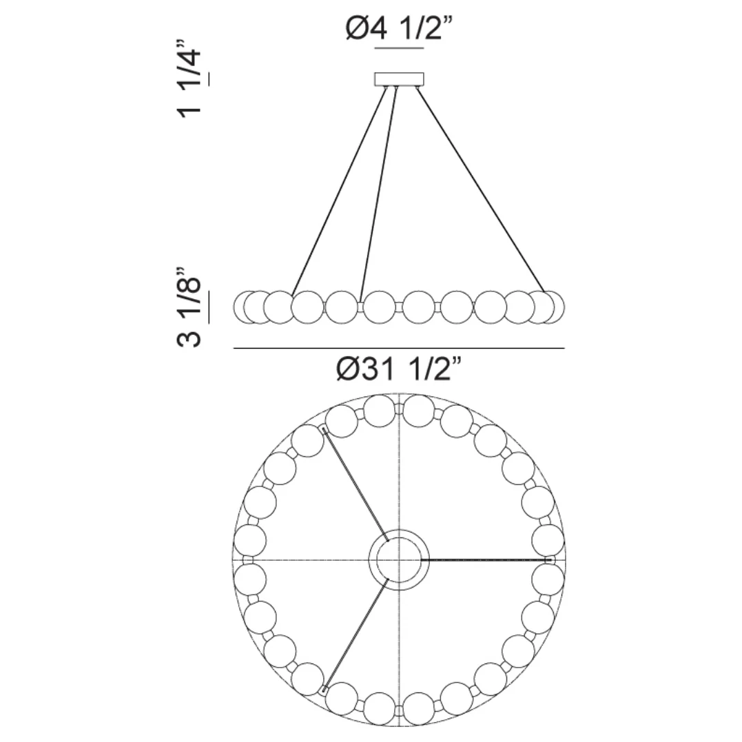 Oni 31" Circular LED Pendant - Image 5