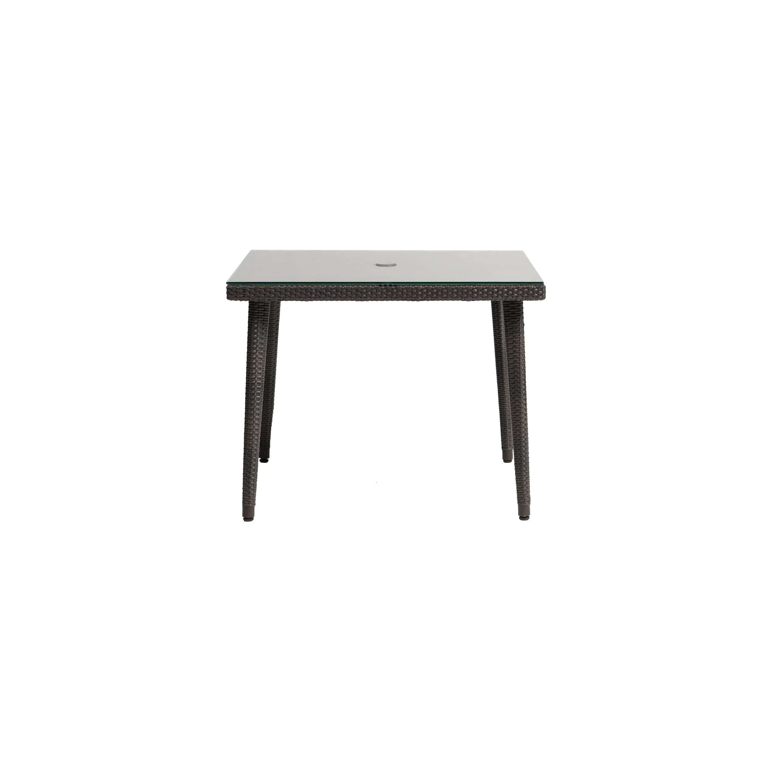 Palm Harbor 38″ Sq Dining Table With Clear Glass & Umbrella Hole - Image 2