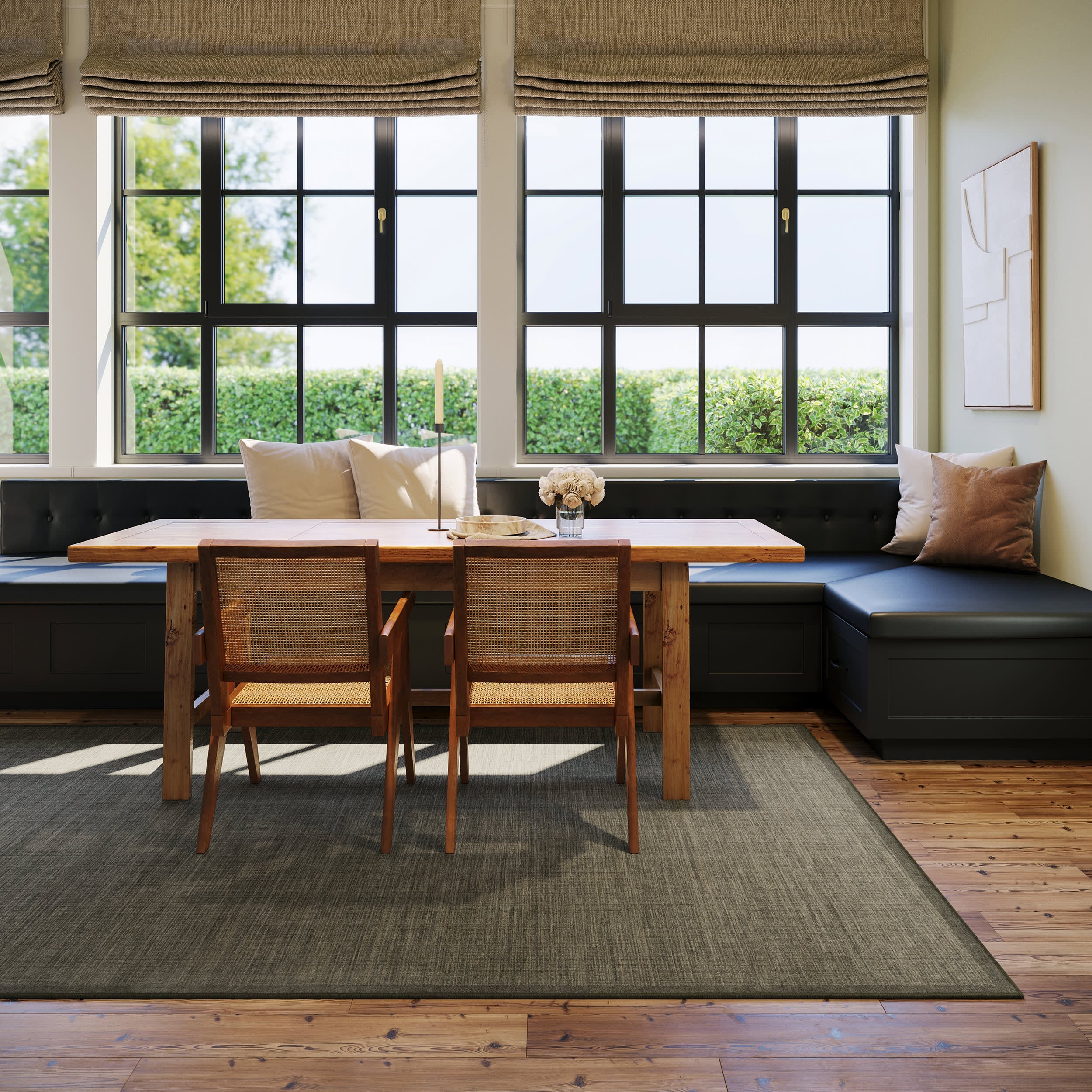 Palmer Solid Washable Rug by Nate Berkus | Green - Image 3