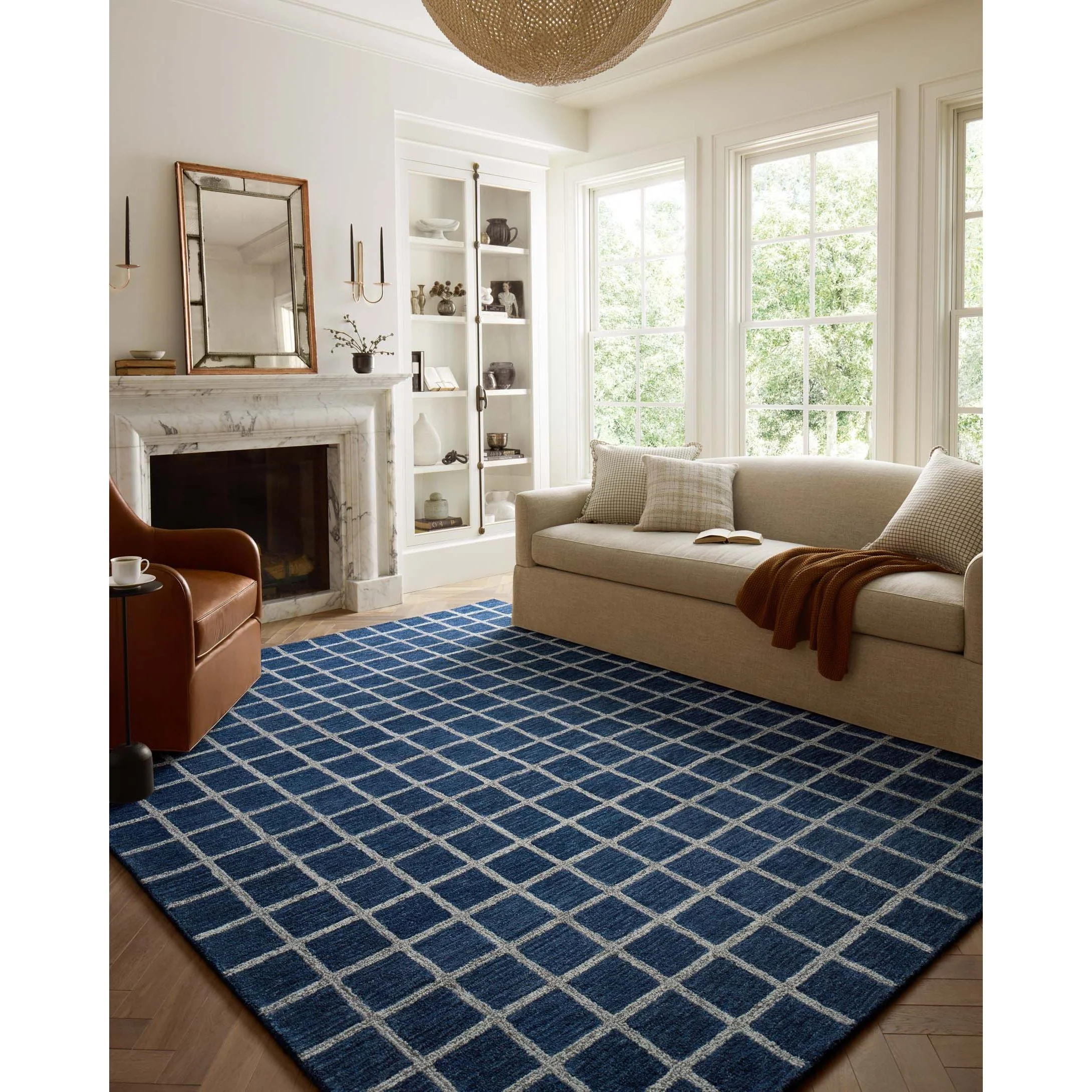 Polly Navy / Silver Rug | Chris Loves Julia x Loloi - Image 2