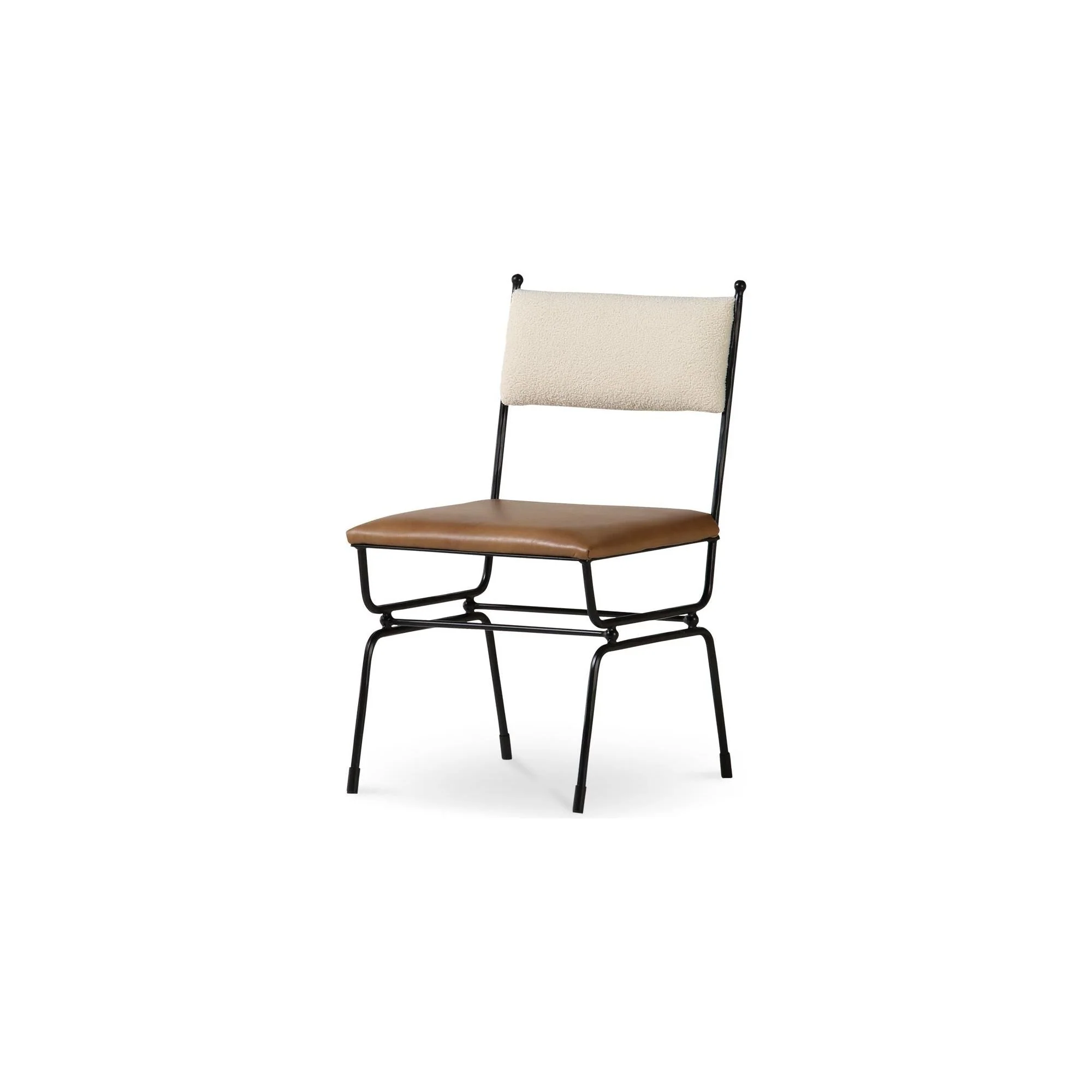 Posta Brown Leather Dining Chair - Image 6