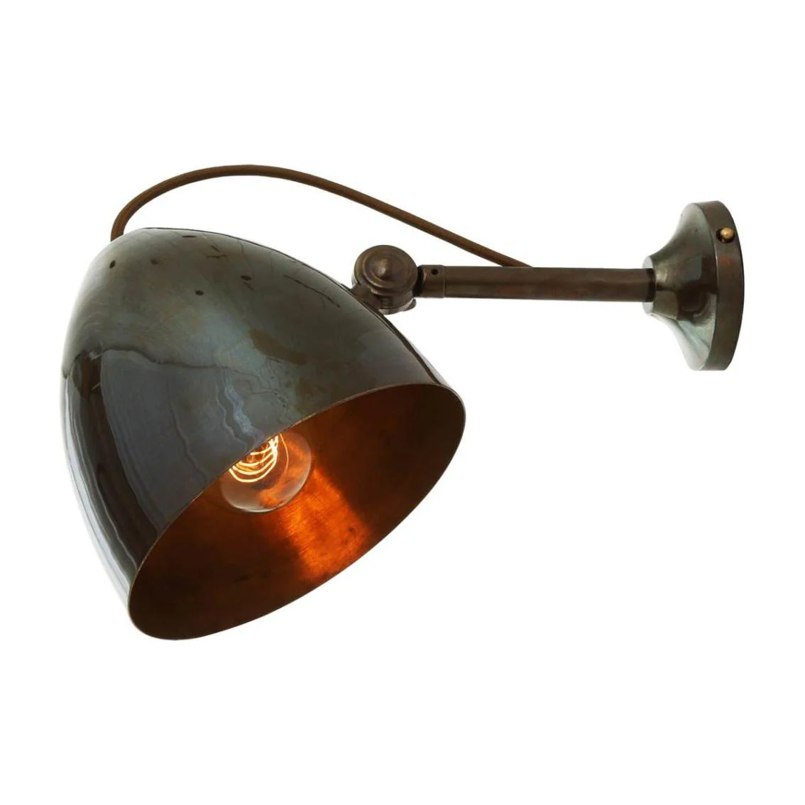 Quito Adjustable Brass Cone Wall Light - Image 5