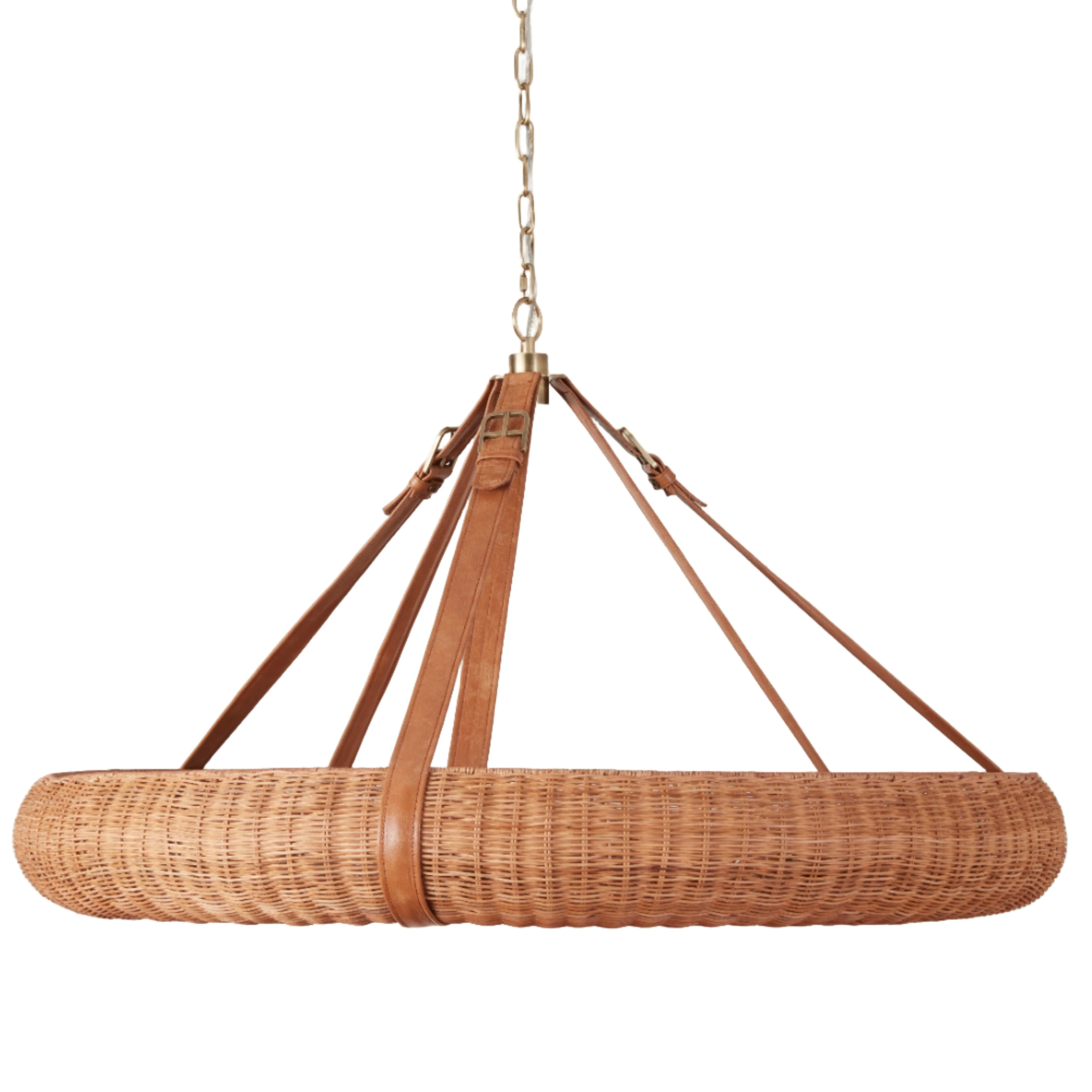 Pampas Rattan Halo Chandelier