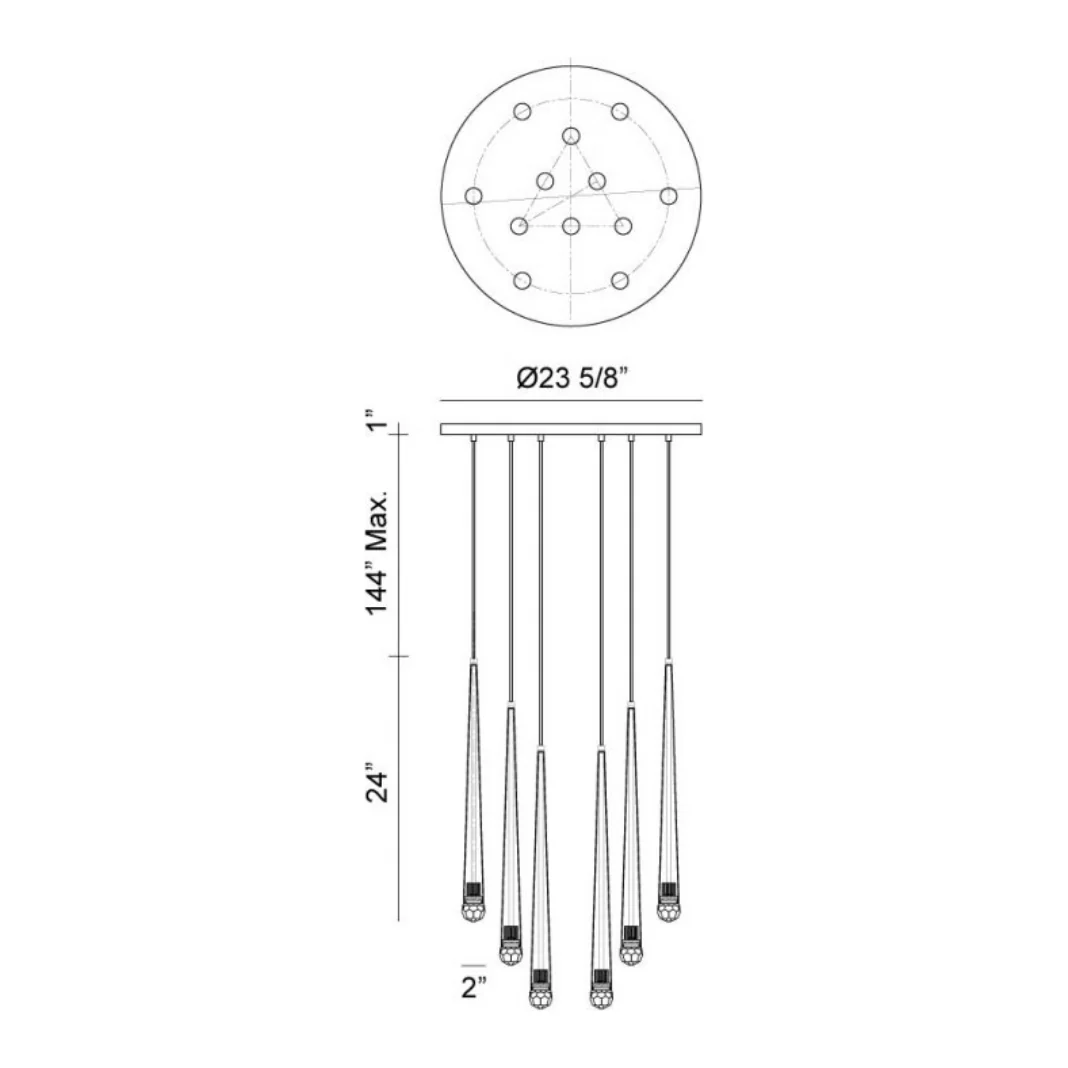Renaie 12-Light LED Pendant - Image 5
