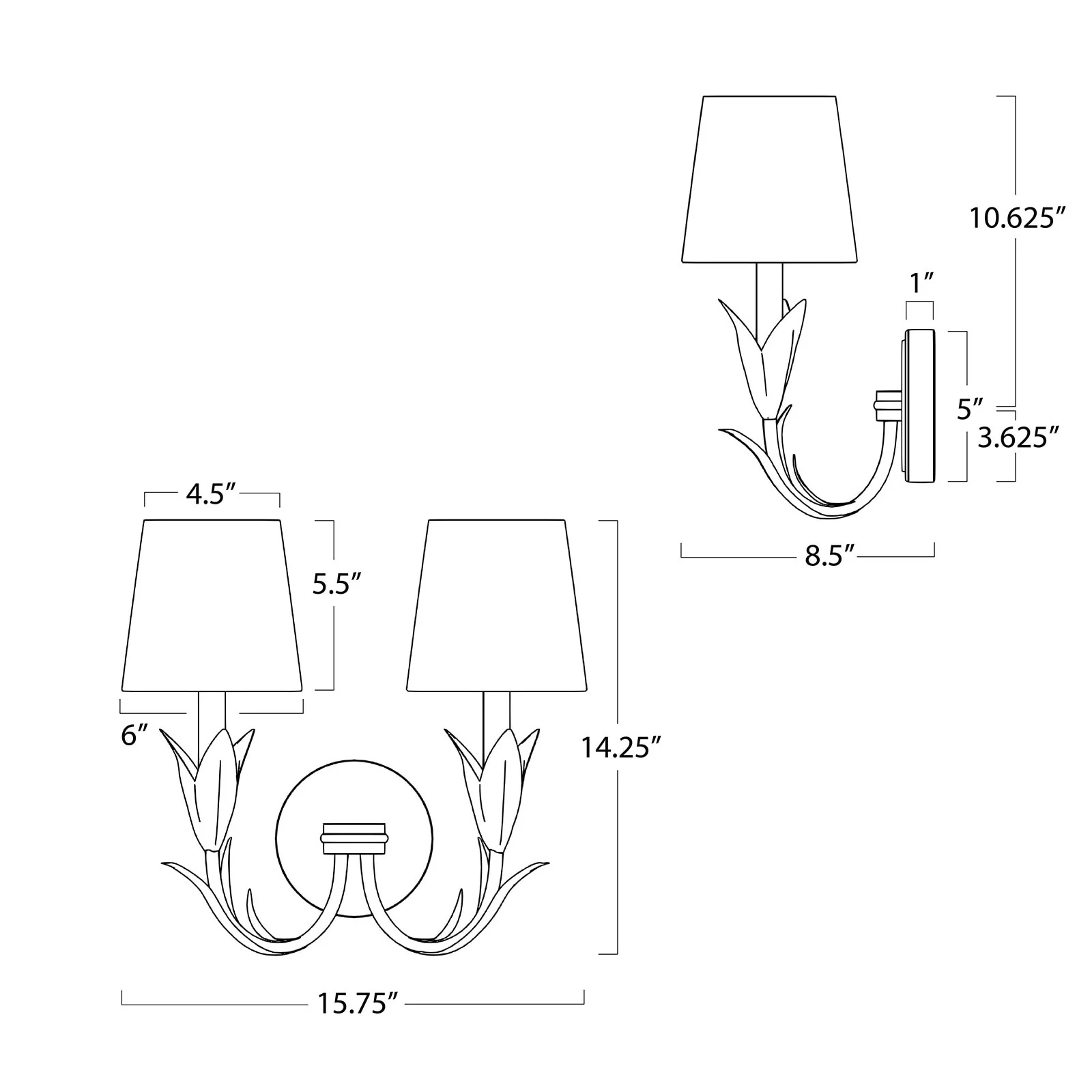 River Reed Sconce Double - Image 5