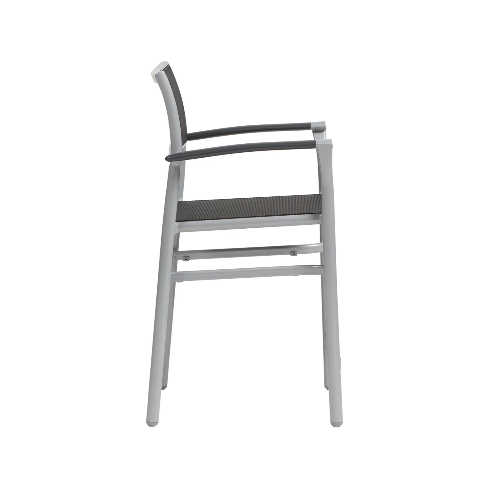 Roma (Sling) Counter Chair With Aluminum Arm (Stackable) - Image 3