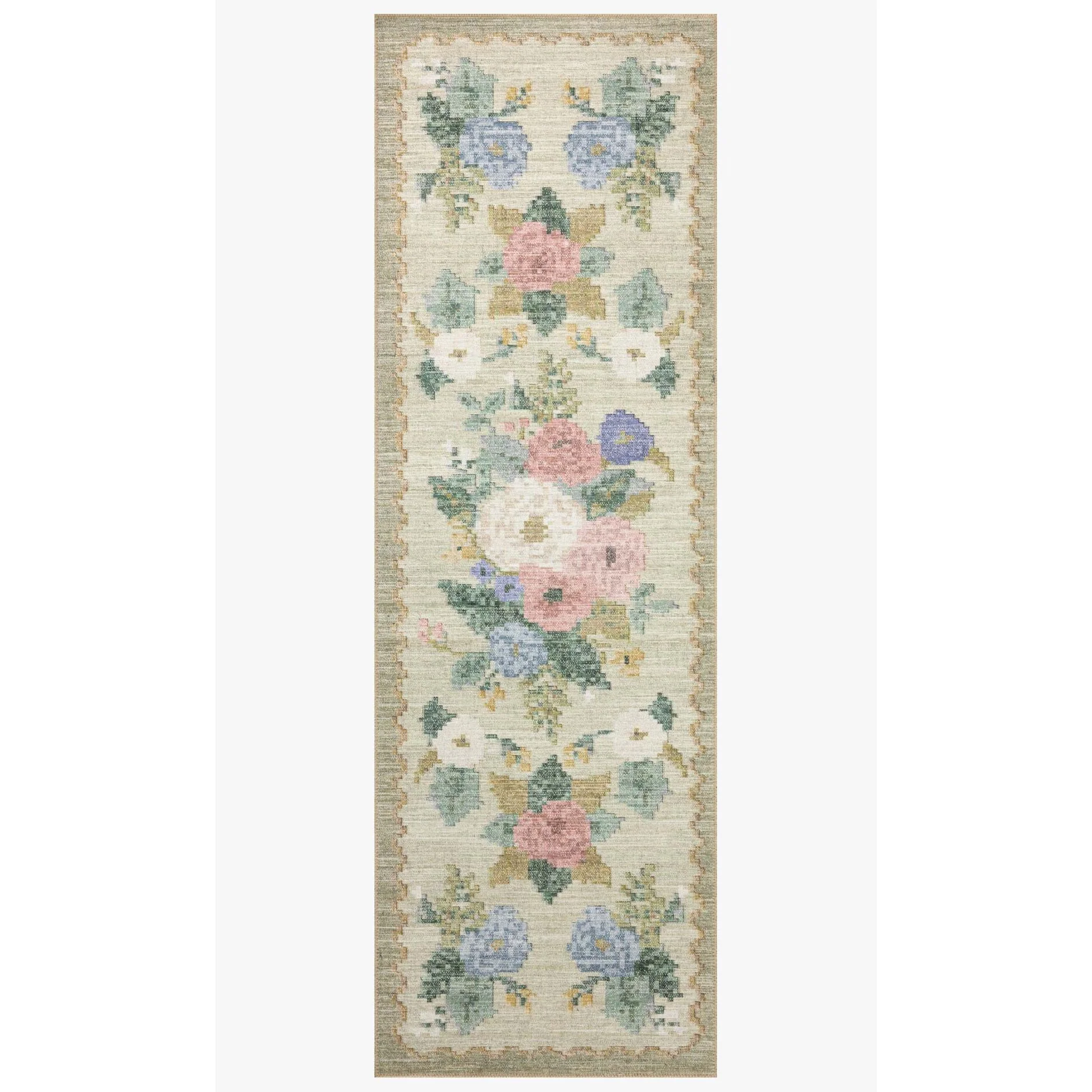 Rosa Cream Rug | Rifle Paper Co. x Loloi - Image 4