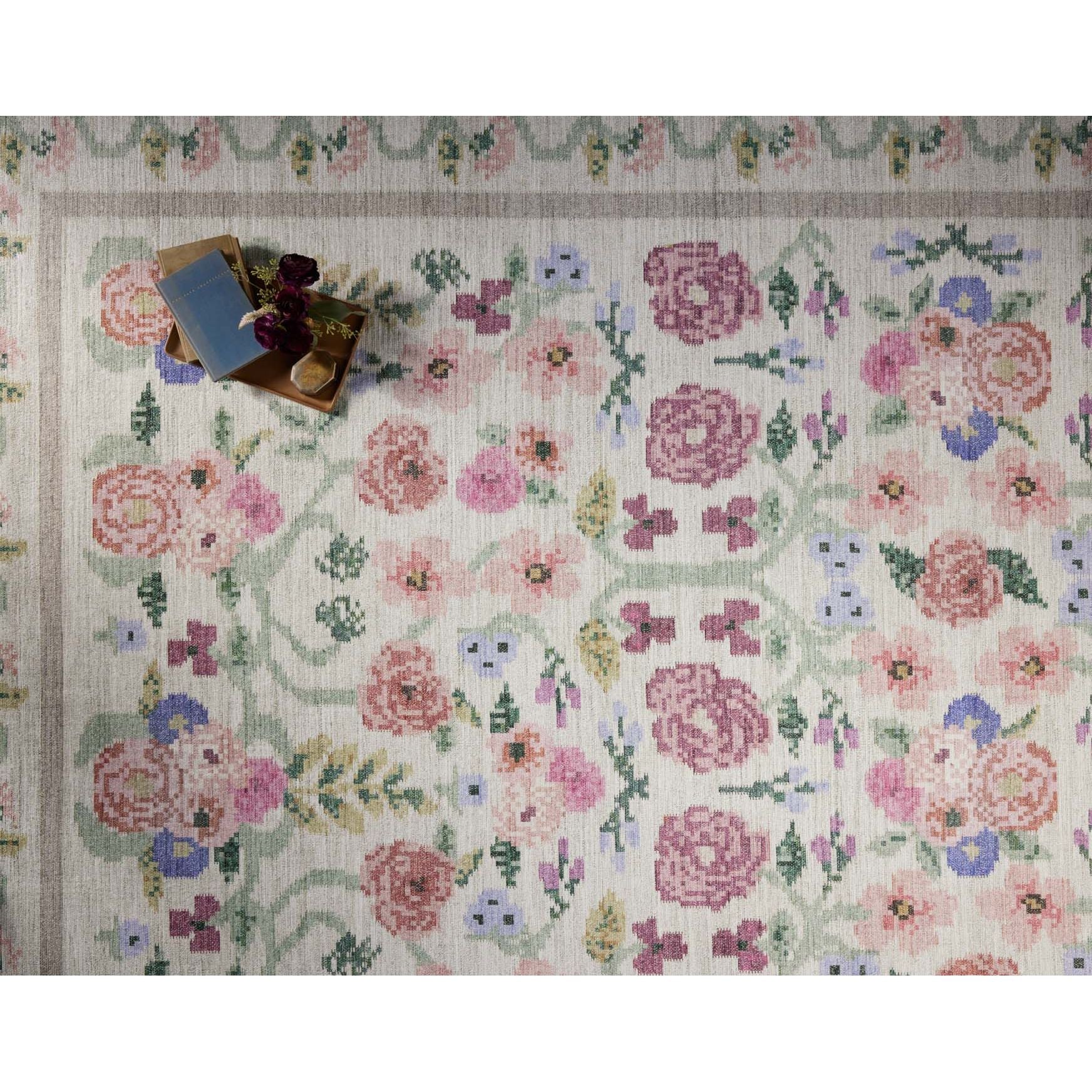 Rosa Ivory Rug | Rifle Paper Co. x Loloi - Image 3