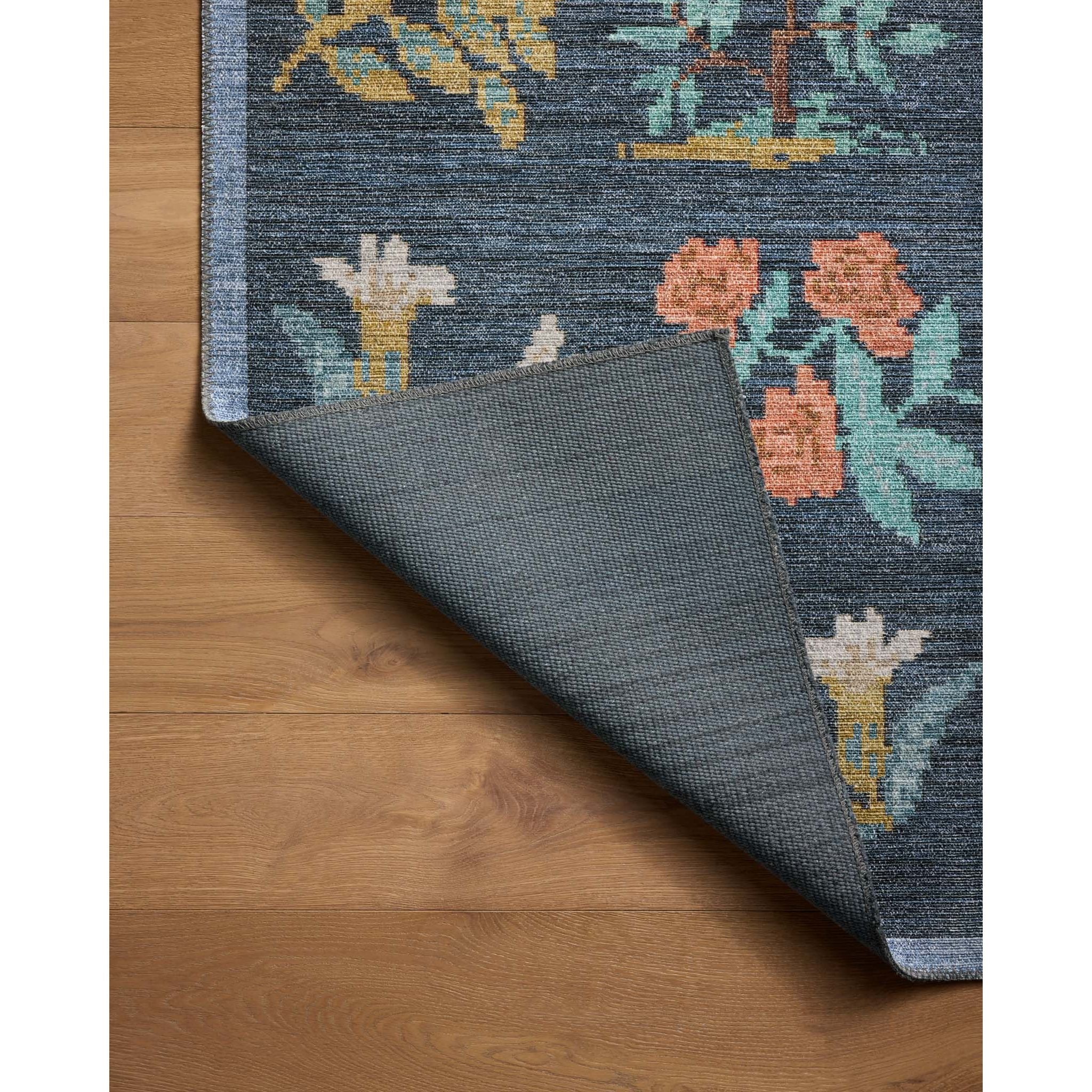 Rosa Navy Rug | Rifle Paper Co. x Loloi - Image 7