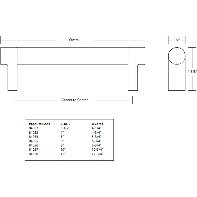 Select Rectangular Knurled Bar Cabinet Pull - Image 7