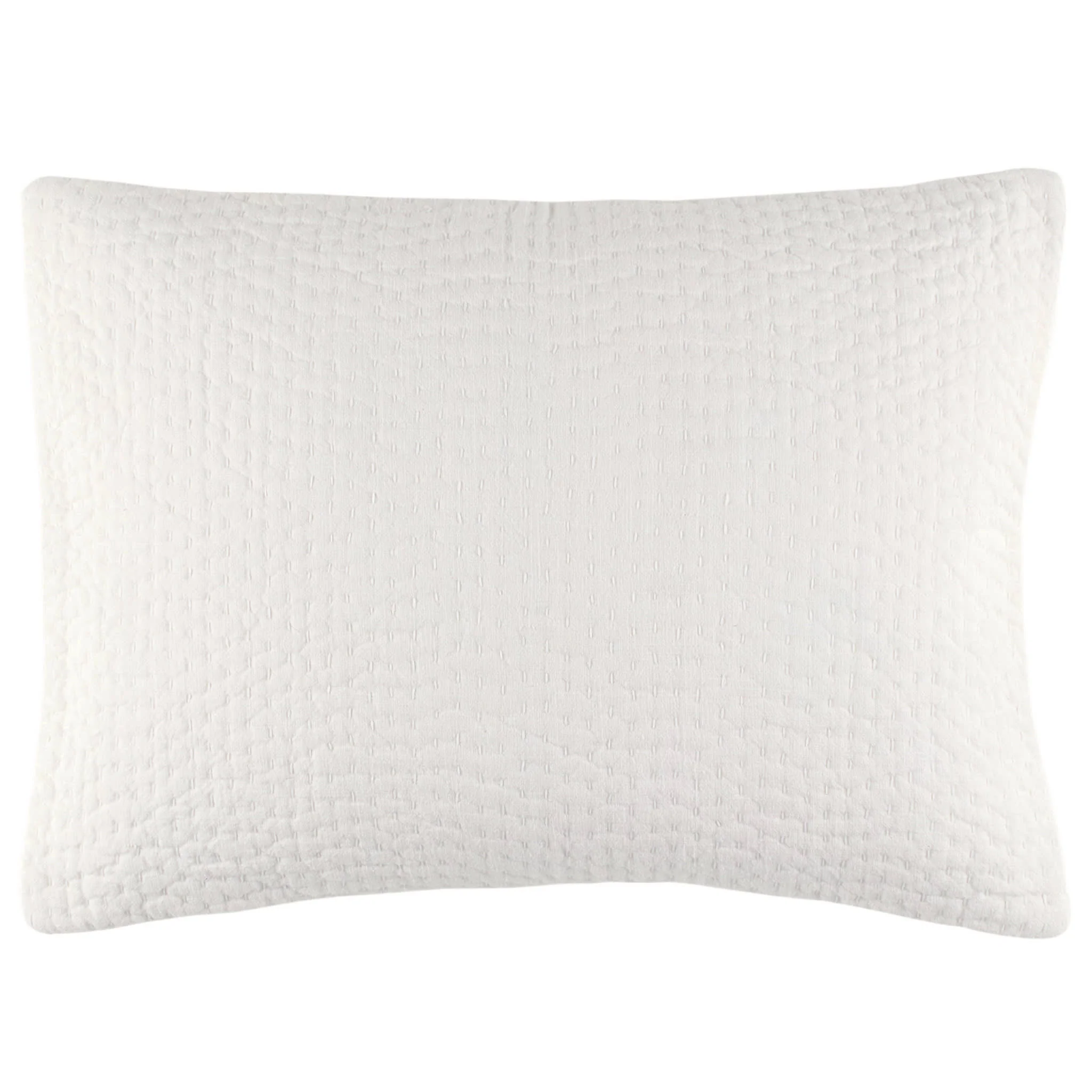 Seychelles quilted sham | Dove White