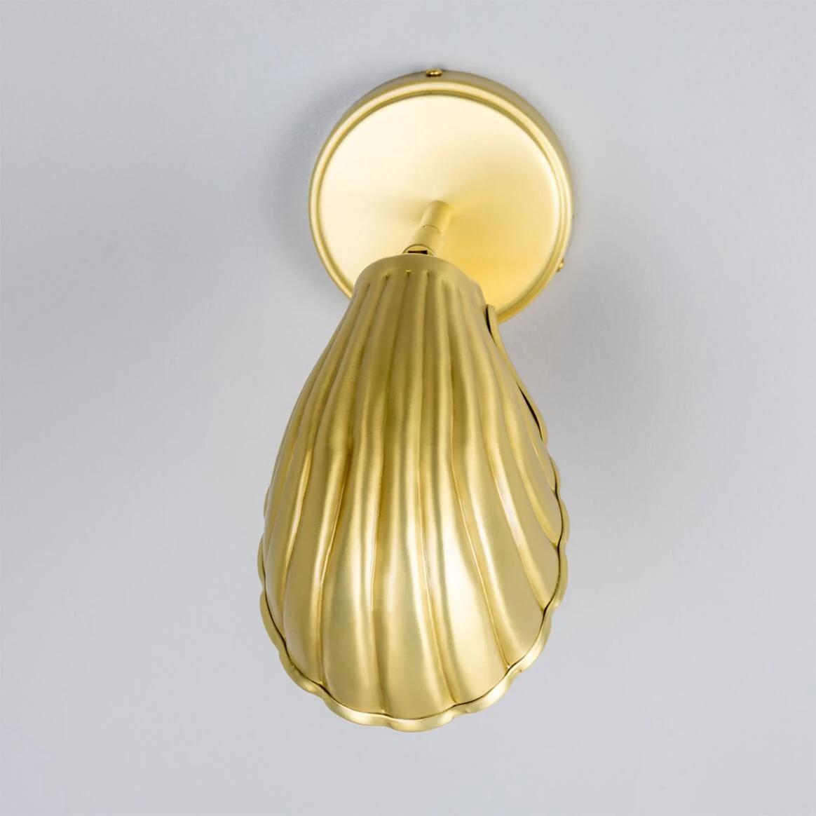 Shell Brass Wall Sconce, Adjustable - Image 15