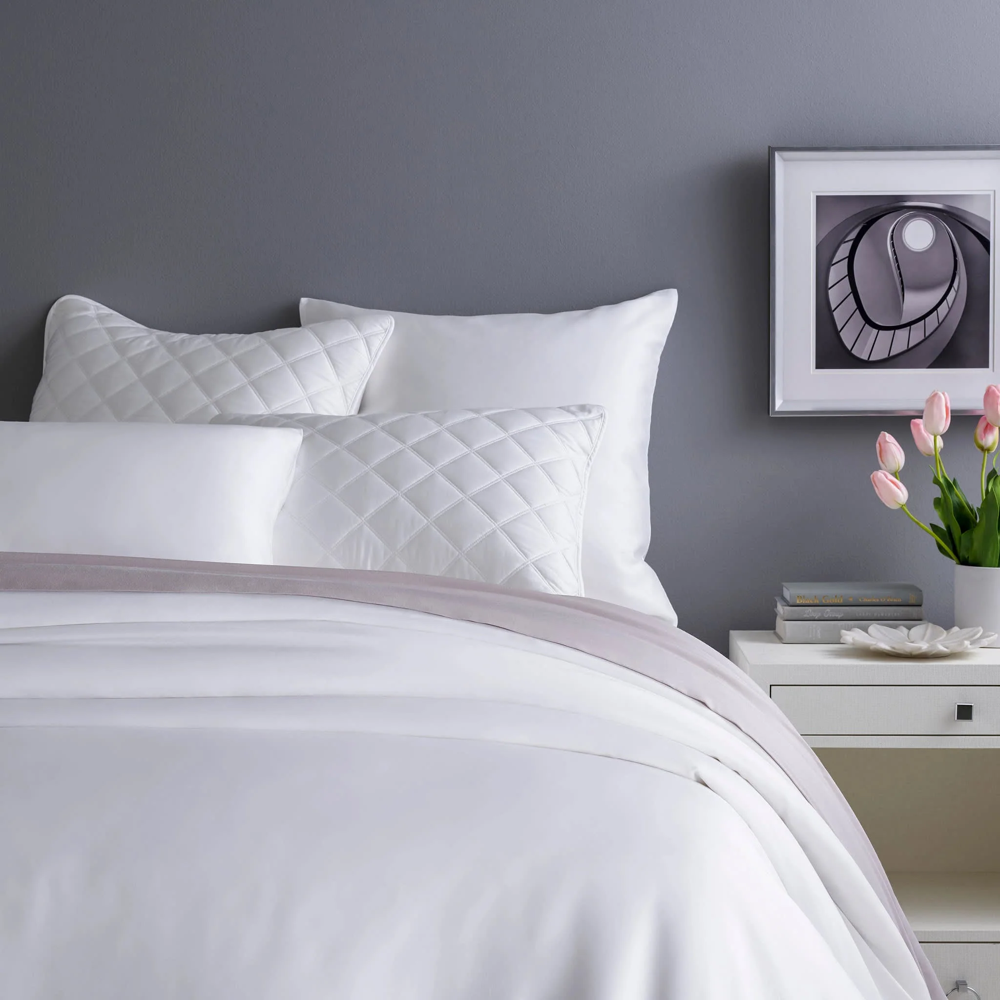 Silken Solid Duvet Cover | White