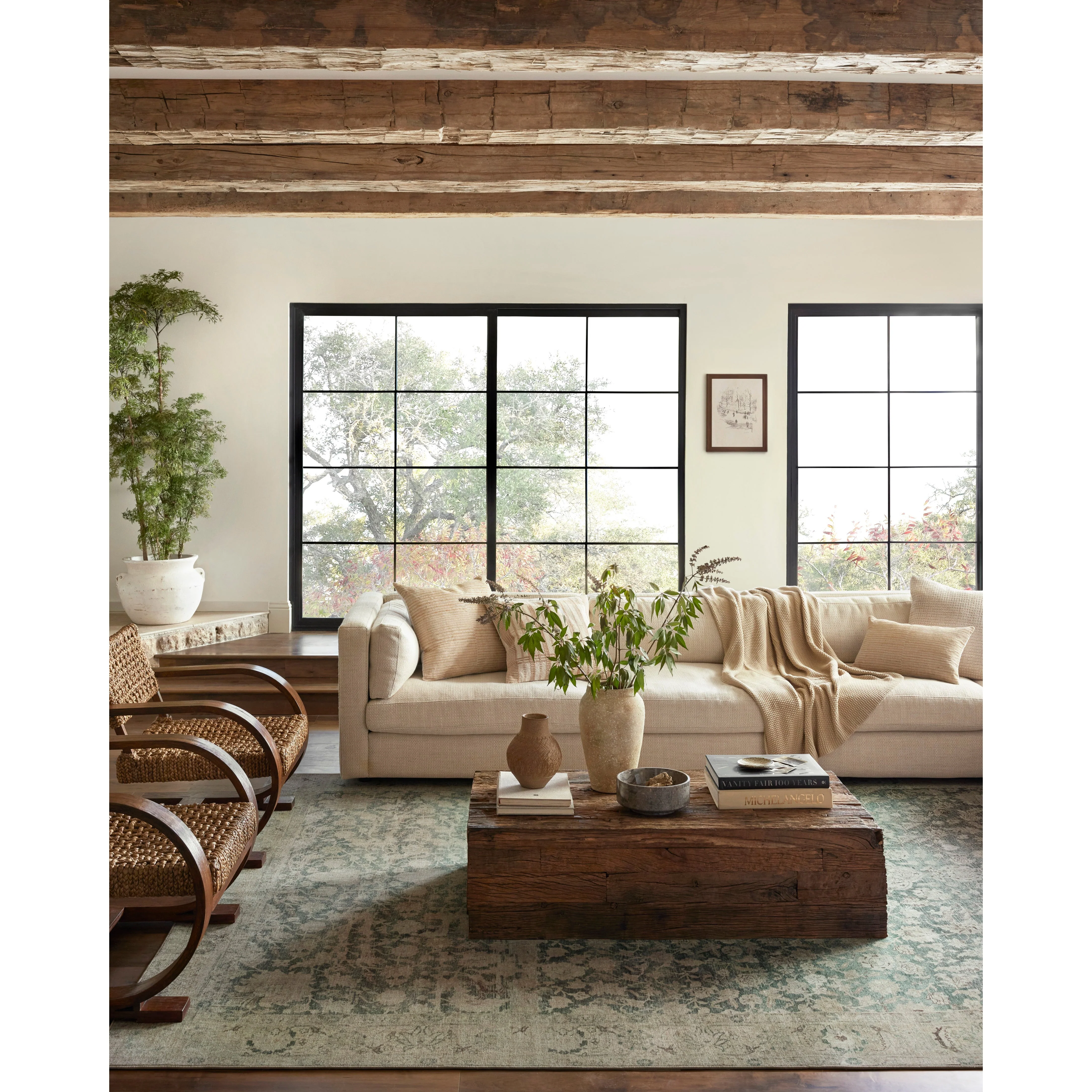 Sinclair Jade / Sand  Rug | Magnolia Home by Joanna Gaines x Loloi - Image 2