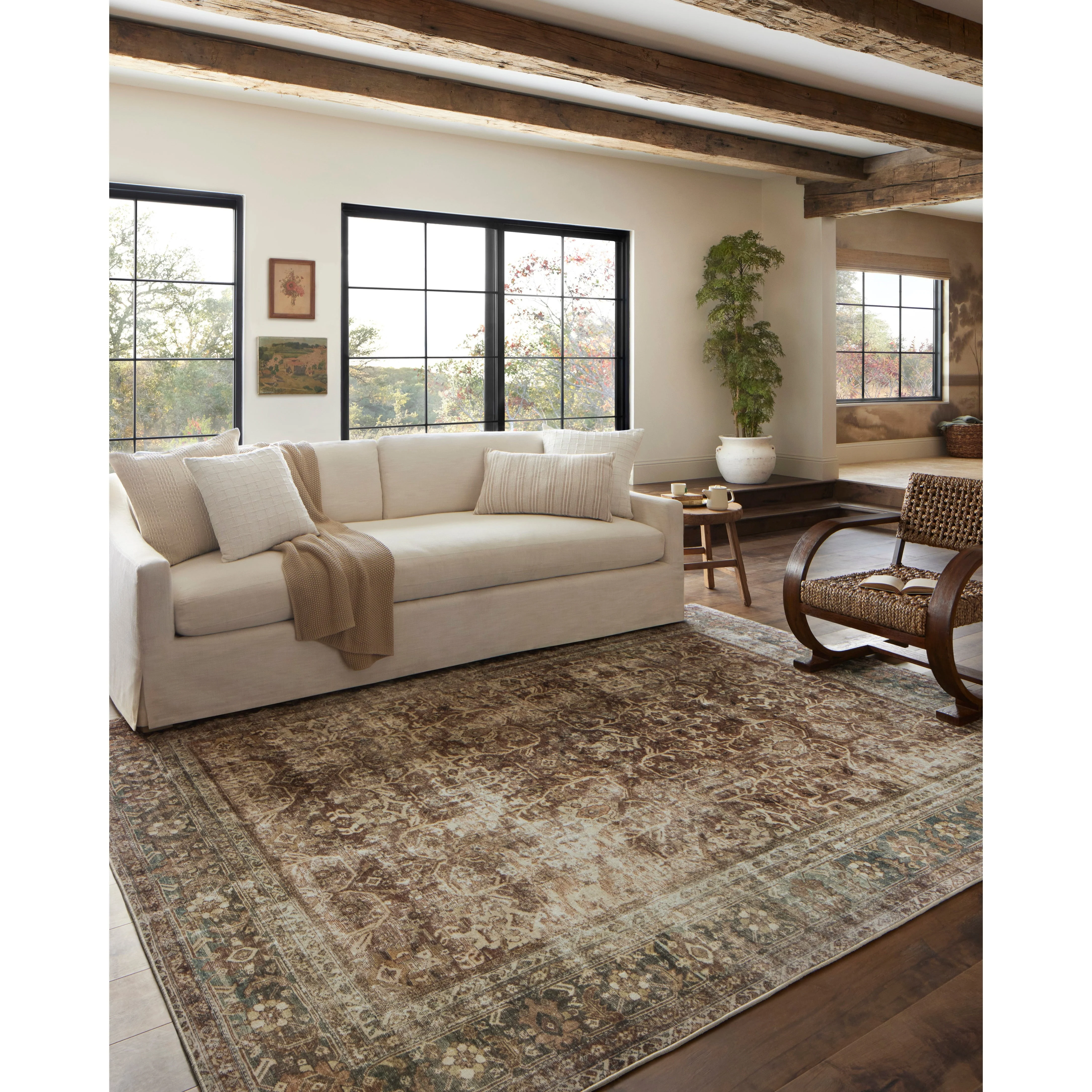 Sinclair Rust / Lagoon Rug | Magnolia Home by Joanna Gaines x Loloi - Image 3