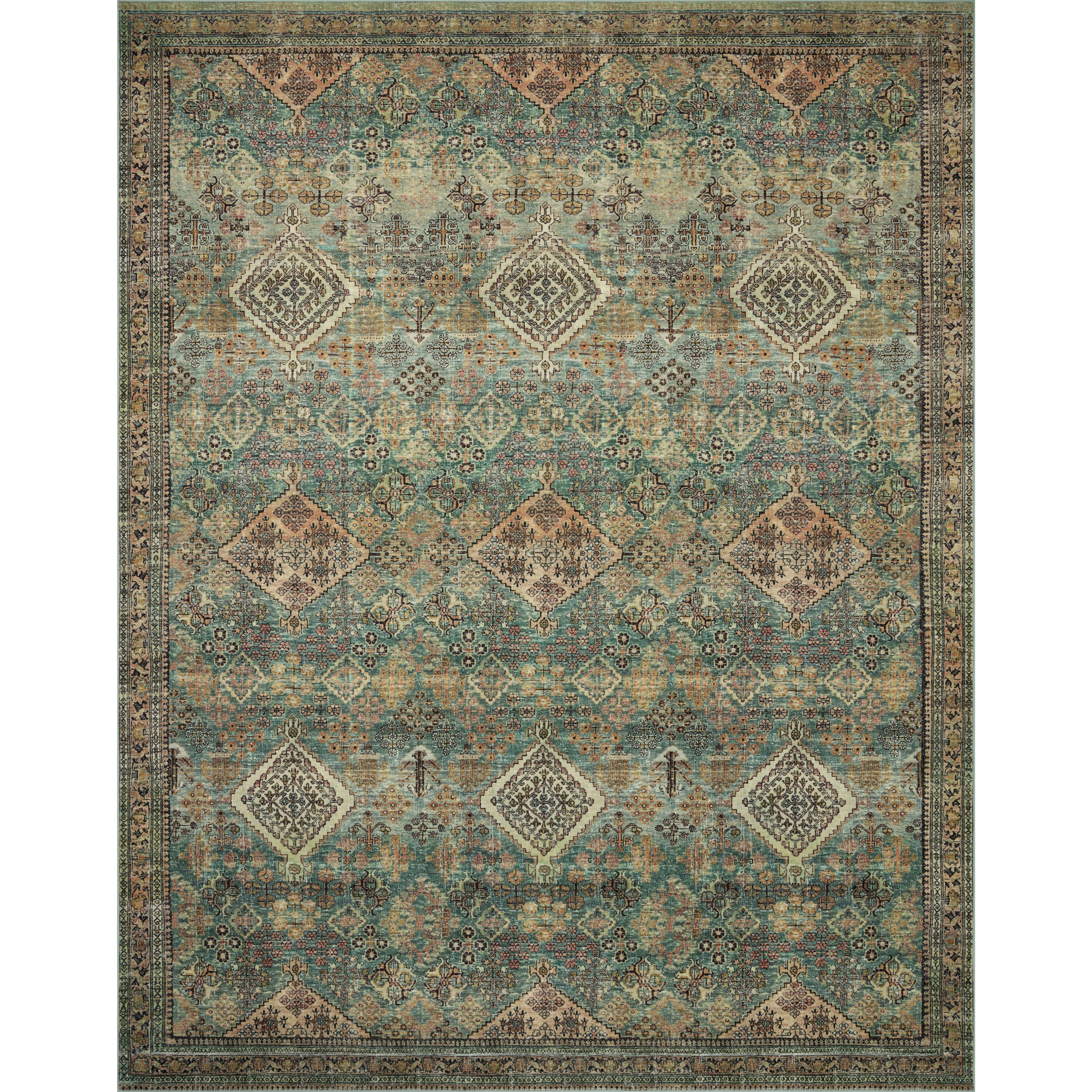 Sinclair Turquoise / Multi Rug | Magnolia Home by Joanna Gaines x Loloi