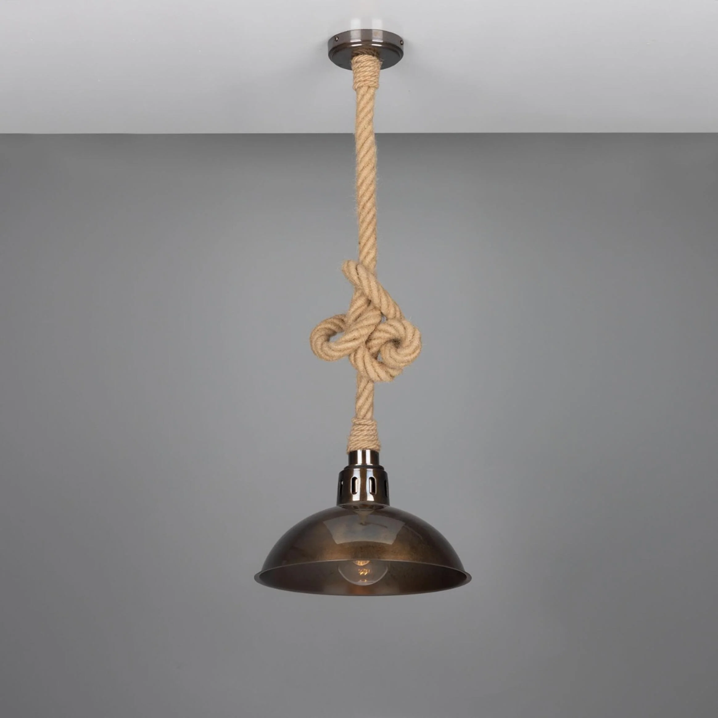 Tahiti Jute Rope Outdoor Pendant / Clear - Image 2