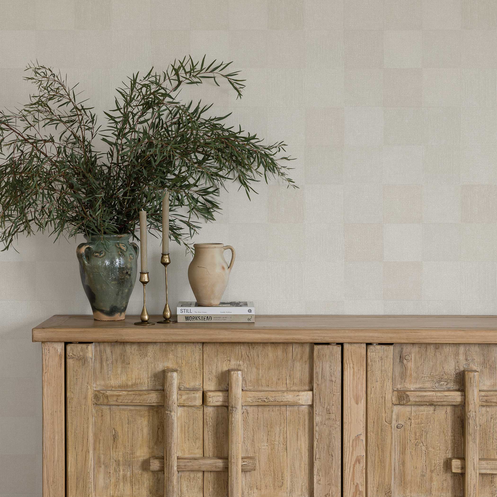 Textured Check Peel and Stick Wallpaper by Pure Salt - Image 8