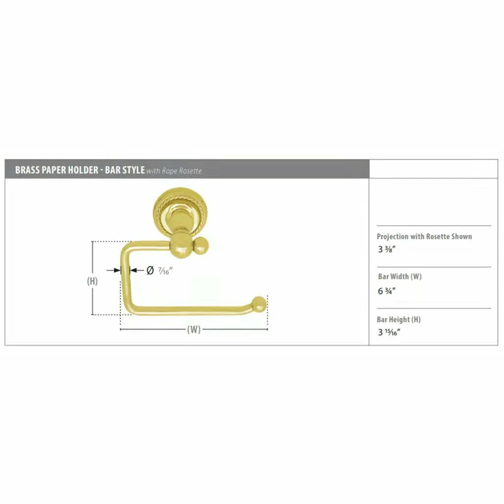 Traditional Brass Paper Holder - Bar Style - Image 4