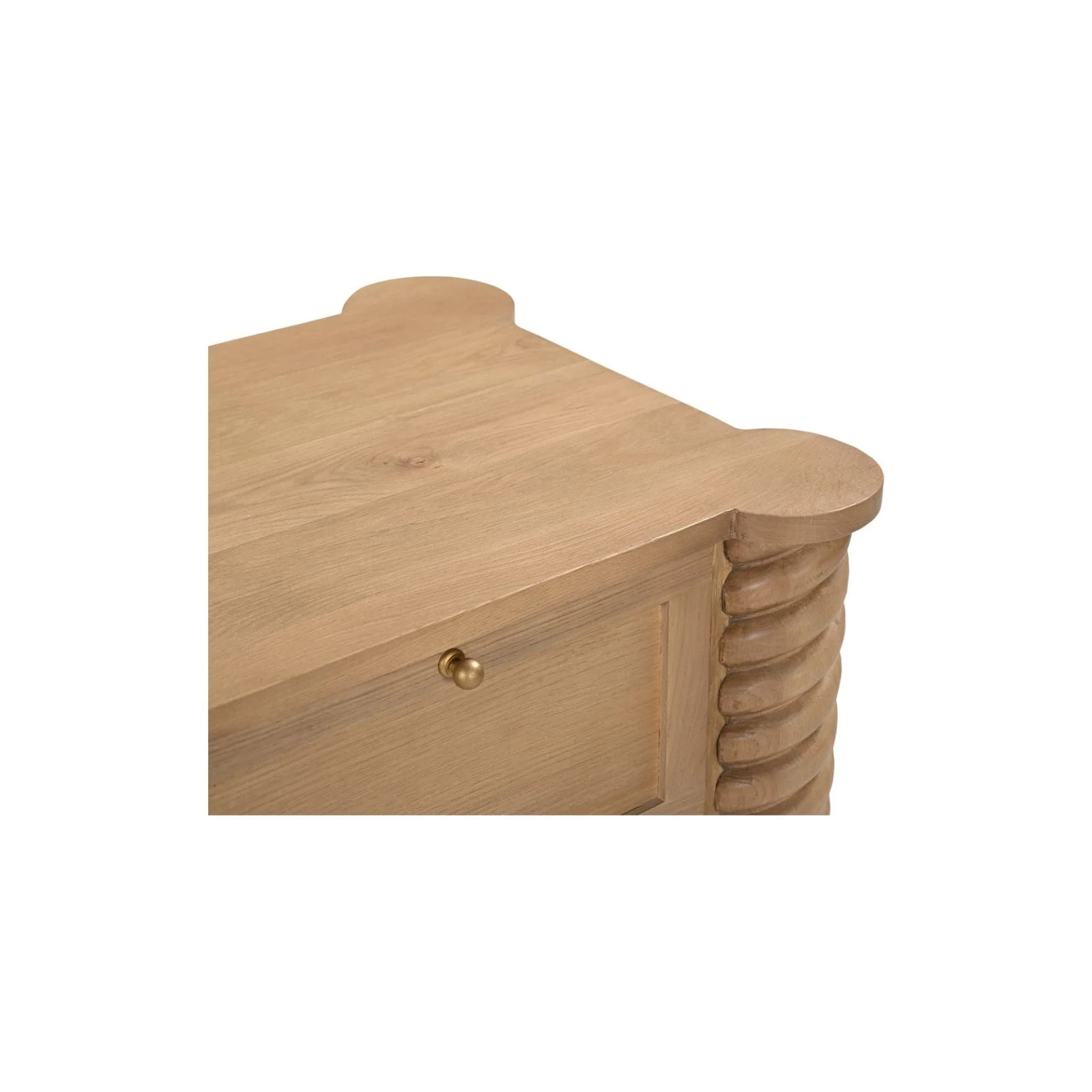 Treccia Oak 2 Drawer Nightstand - Image 10