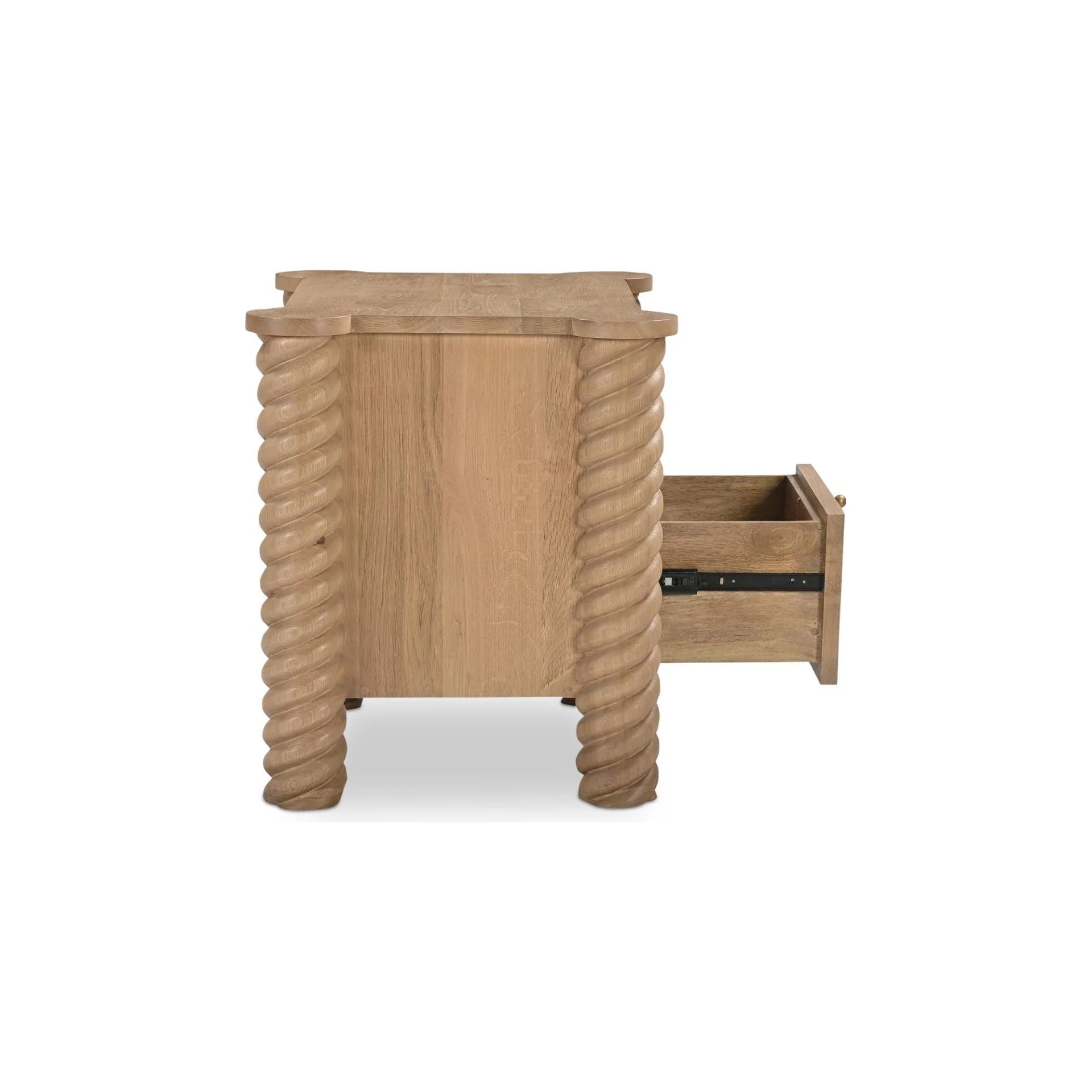 Treccia Oak 2 Drawer Nightstand - Image 7