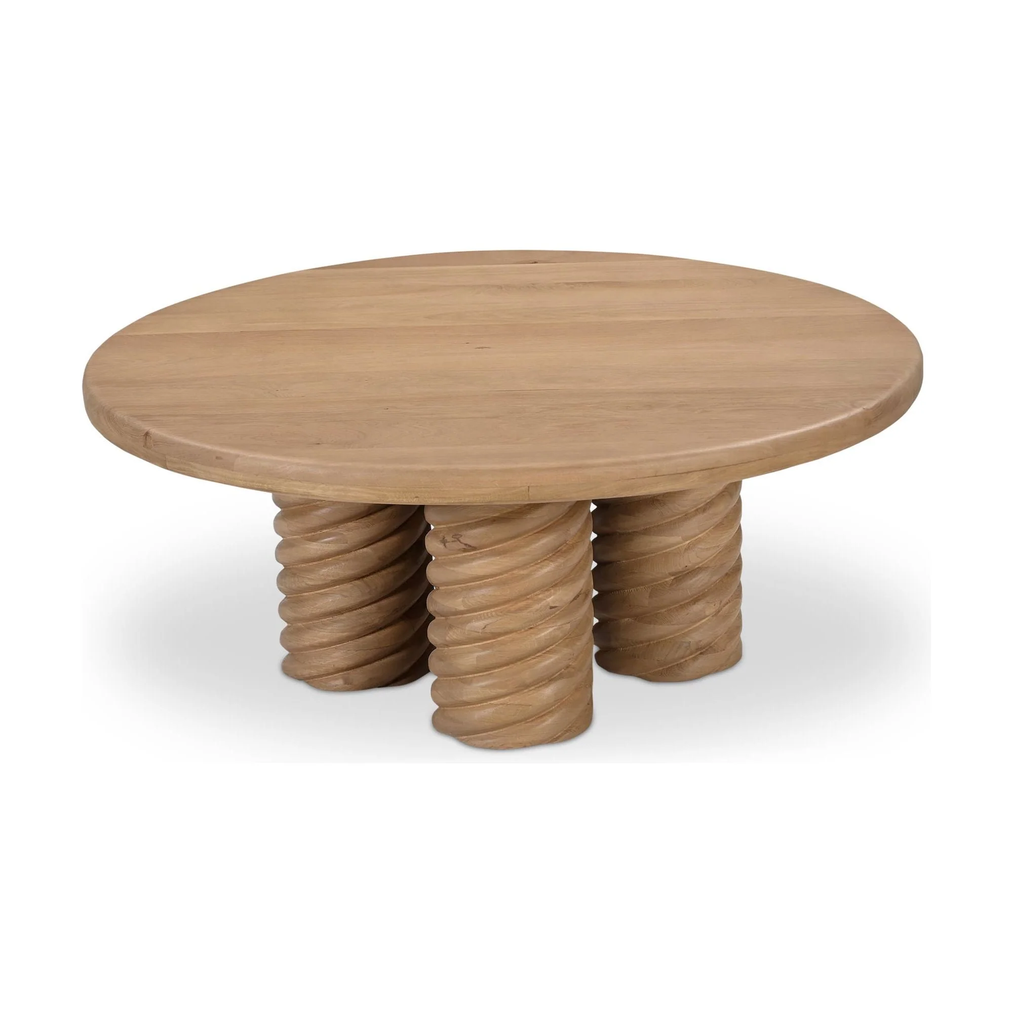 Treccia Oak Round Coffee Table - Image 8