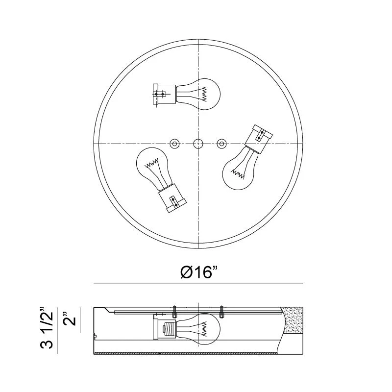 Trydor Large Flush Mount - Image 4