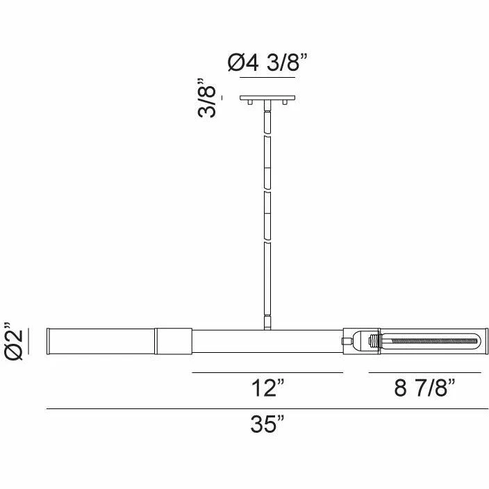 Tubo Linear Chandelier - Image 6