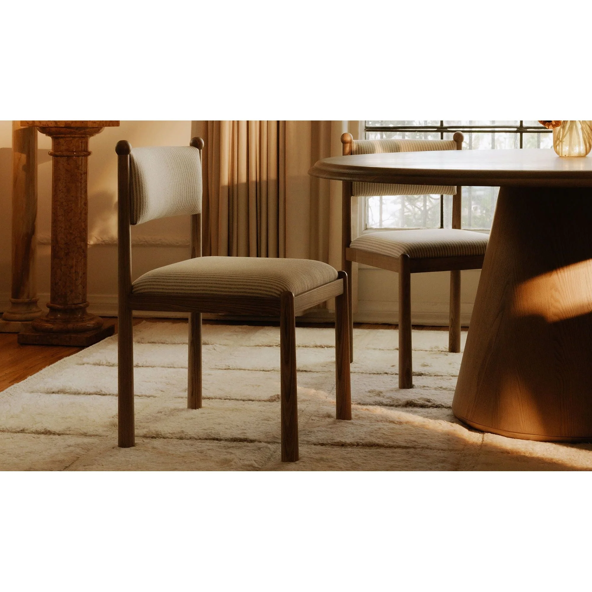 Villetta Stripe Dining Chair - Set Of Two - Image 3