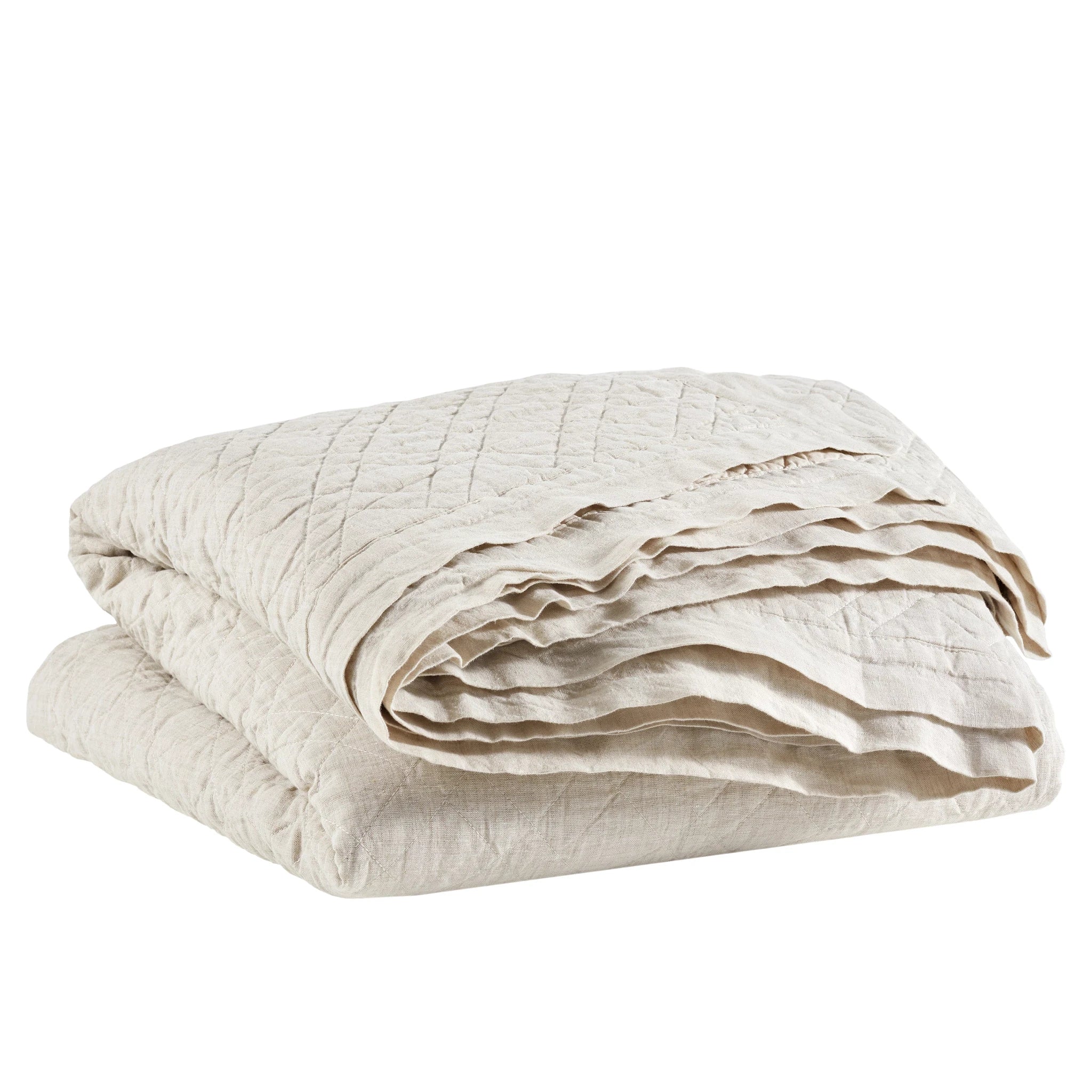 Washed Linen Quilt | Natural - Image 10