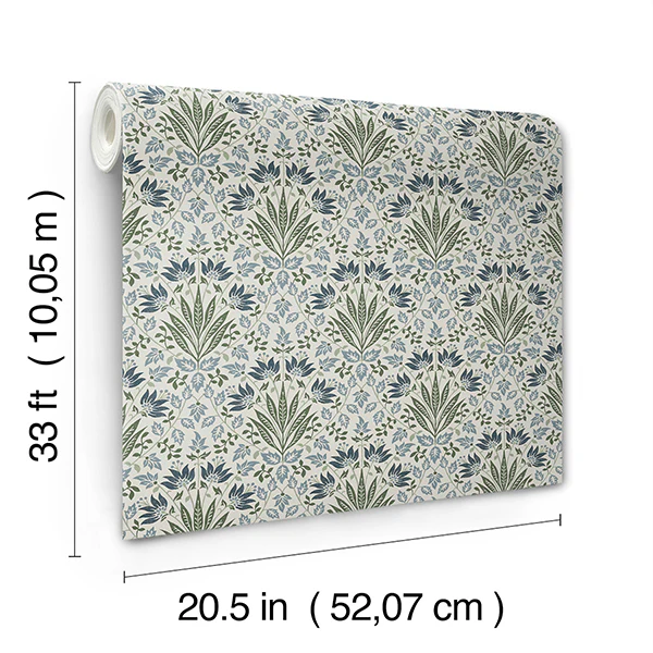 Woodbury Floral Damask Wallpaper - Image 17