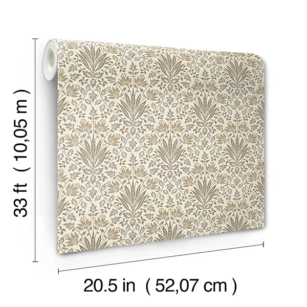 Woodbury Floral Damask Wallpaper - Image 5