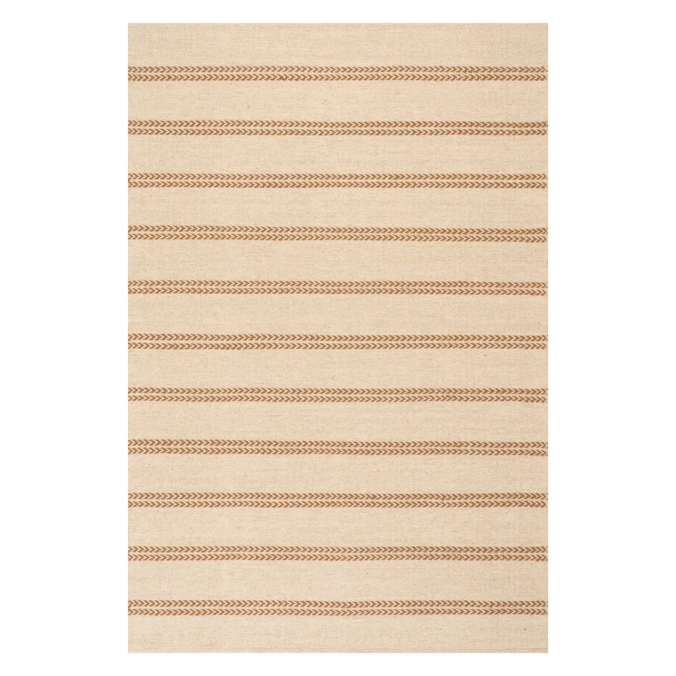 York Striped Wool Rug by Nate Berkus | Tan
