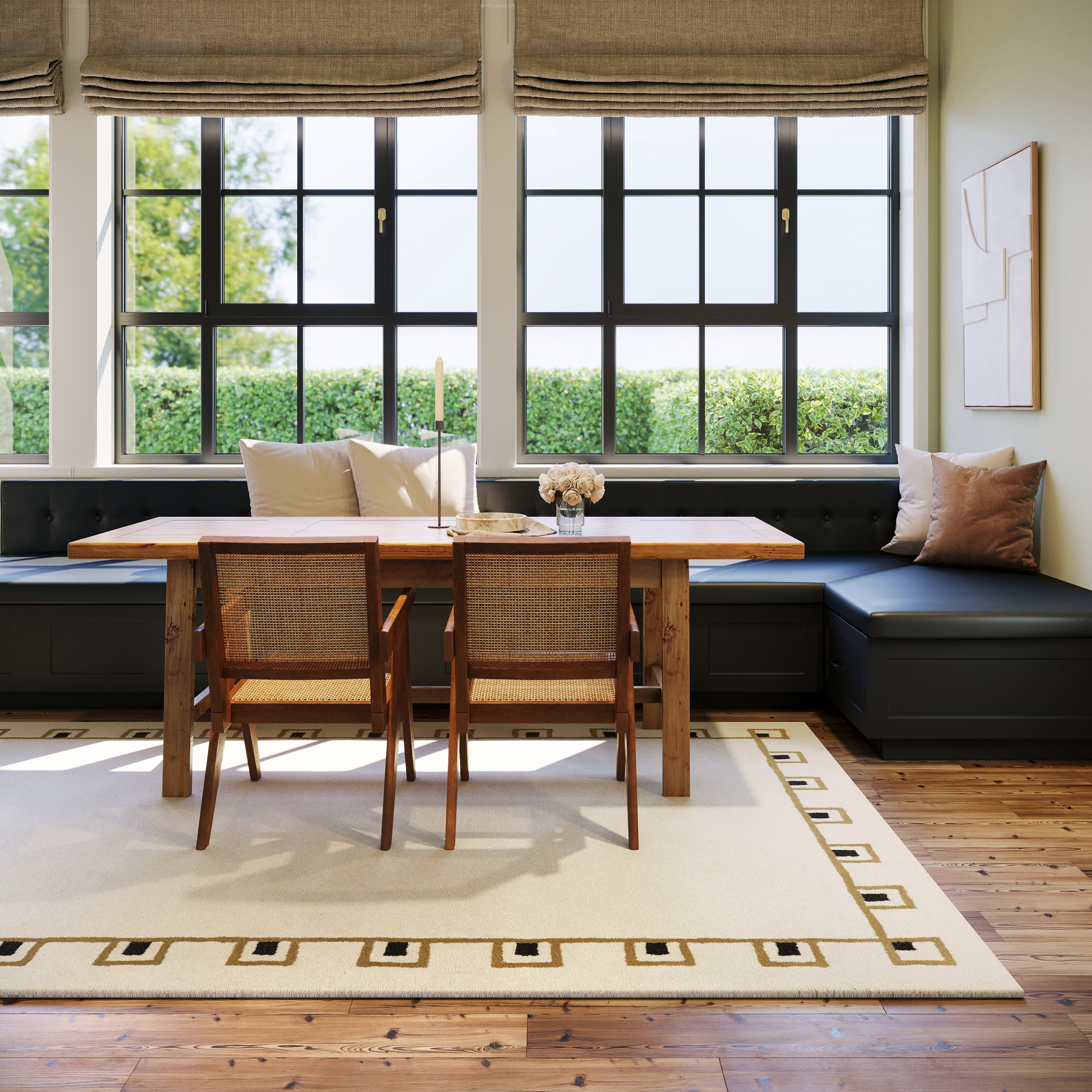 Yves Bordered Wool Rug by Nate Berkus | Ivory - Image 3