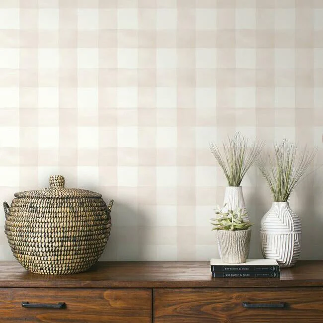 Watercolor Check Wallpaper - Image 7