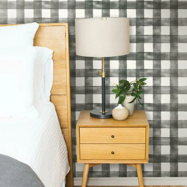 Watercolor Check Premium Peel + Stick Wallpaper - Image 3