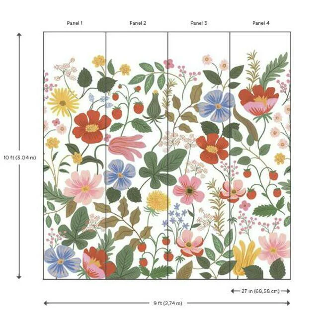 Strawberry Fields Premium Peel + Stick Wall Mural - Image 9